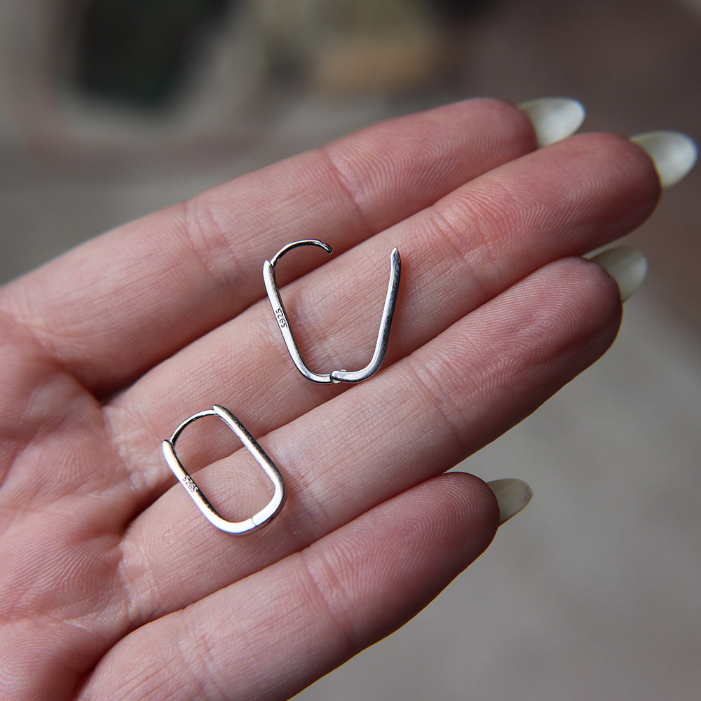 Sterling Silver Paperclip earrings