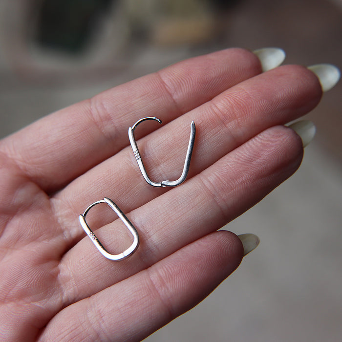 Sterling Silver Paperclip earrings