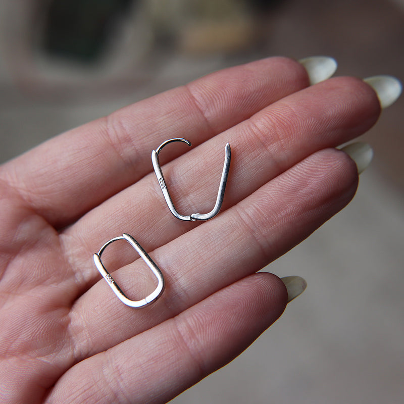 Sterling Silver Paperclip earrings