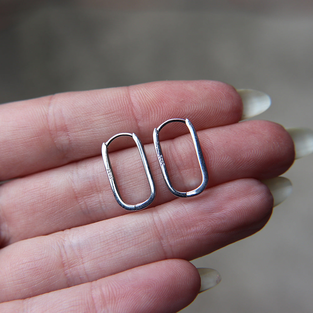 Sterling Silver Paperclip earrings