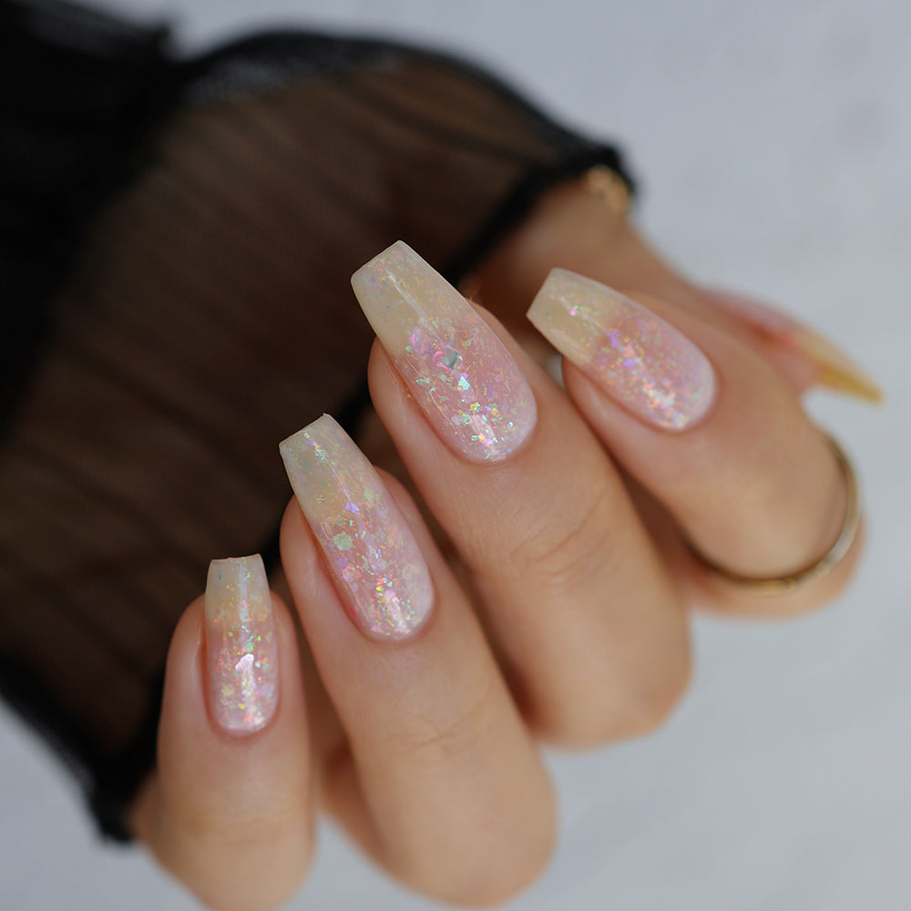 Jelly Nail Polish - White x  Light Pink Bundle