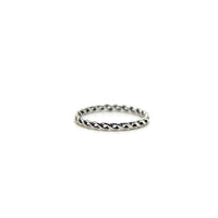 Delicate plaited ring in 925 Sterling Silver