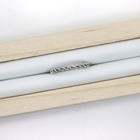 Delicate plaited ring in 925 Sterling Silver