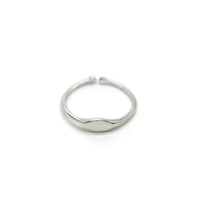 Adjustable mini signet ring in 925 Sterling Silver image 0