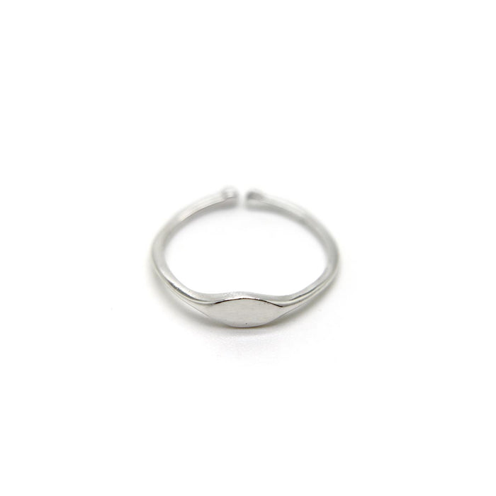 Adjustable mini signet ring in 925 Sterling Silver image 0