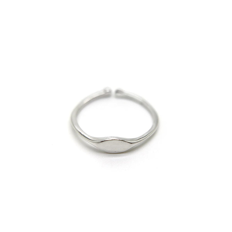 Adjustable mini signet ring in 925 Sterling Silver image 0