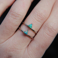 Green fire opal ring in 925 Sterling Silver - new size added image 5