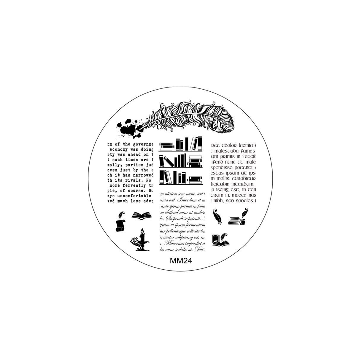 MM24 Messy Mansion Nail Stamping Plate image 0