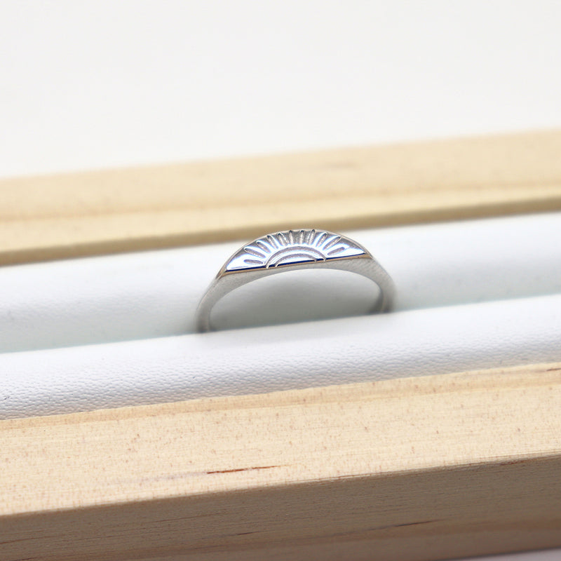 Rising sun adjustable ring in 925 Sterling Silver image 4