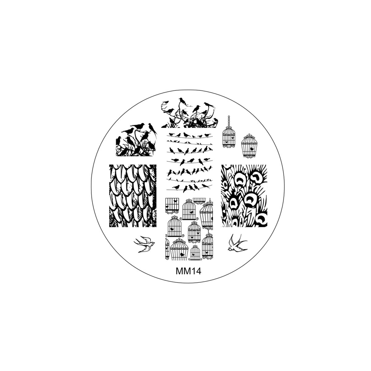 MM14 Messy Mansion Nail Stamping Plate image 0