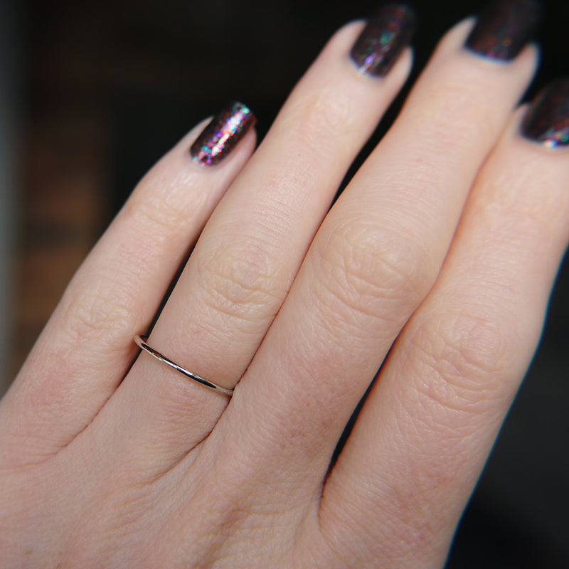 Minimalist smooth stack ring in 925 Sterling Silver image 3