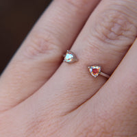 Iridescent Heart ring in 925 Sterling Silver image 1