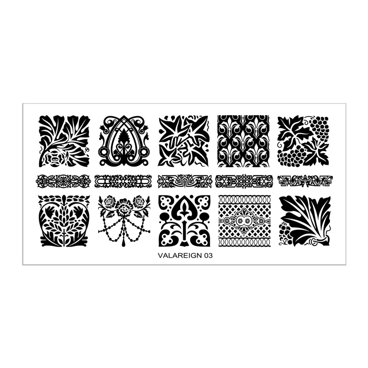 Valareign 03 Messy Mansion Nail Stamping Plate image 0