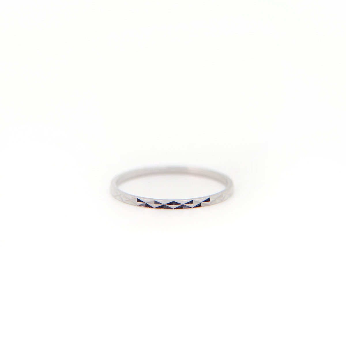 Delicate faceted ring in 925 Sterling Silver or Rose Gold plated image 0