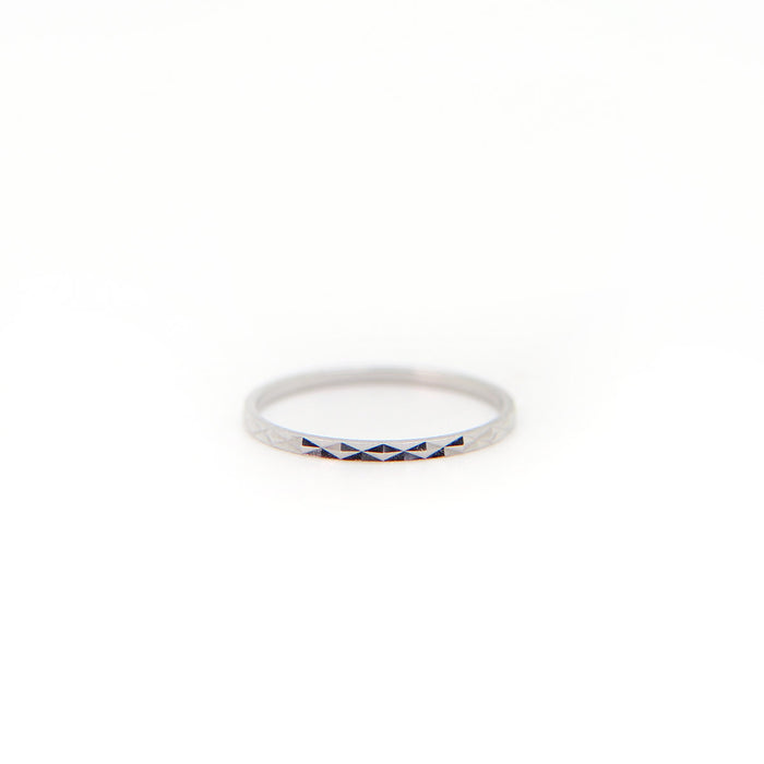 Delicate faceted ring in 925 Sterling Silver or Rose Gold plated image 0