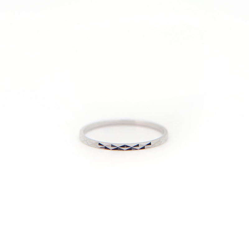 Delicate faceted ring in 925 Sterling Silver or Rose Gold plated image 0