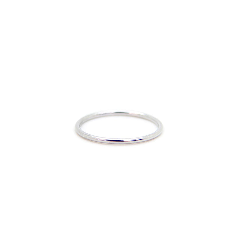 Minimalist smooth stack ring in 925 Sterling Silver image 0
