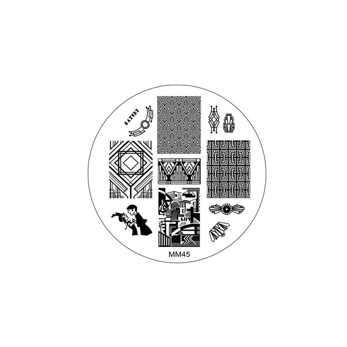 MM45 Messy Mansion Nail Stamping Plate image 0