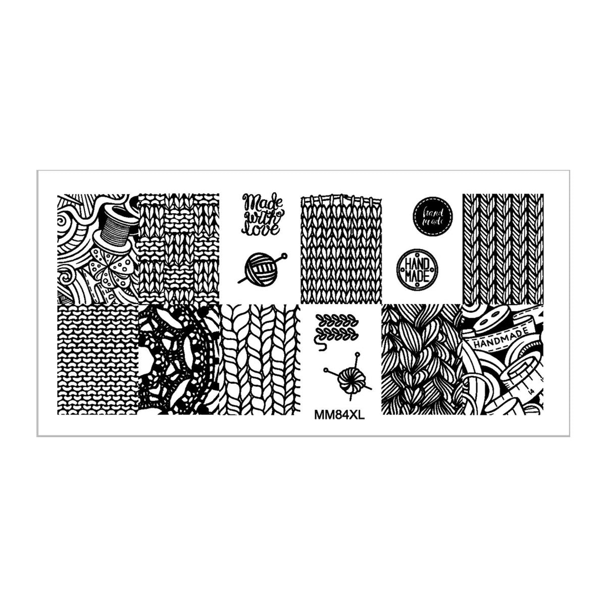 MM84XL Messy Mansion Nail Stamping Plate image 0