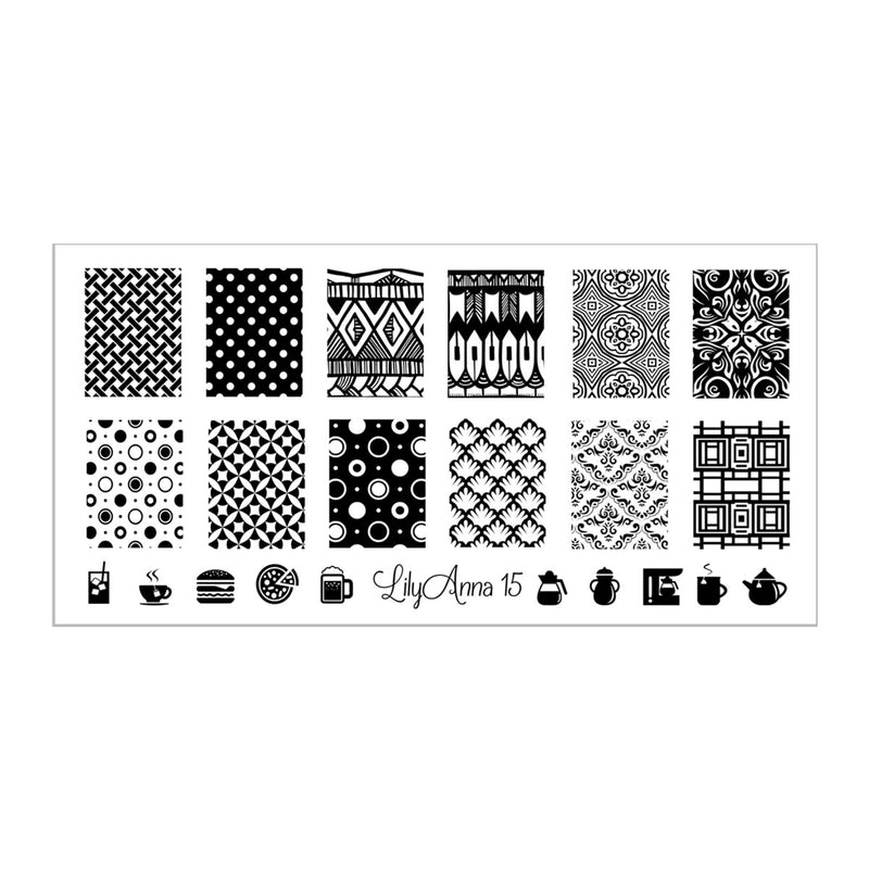 LA15 Messy Mansion Nail Stamping Plate image 0