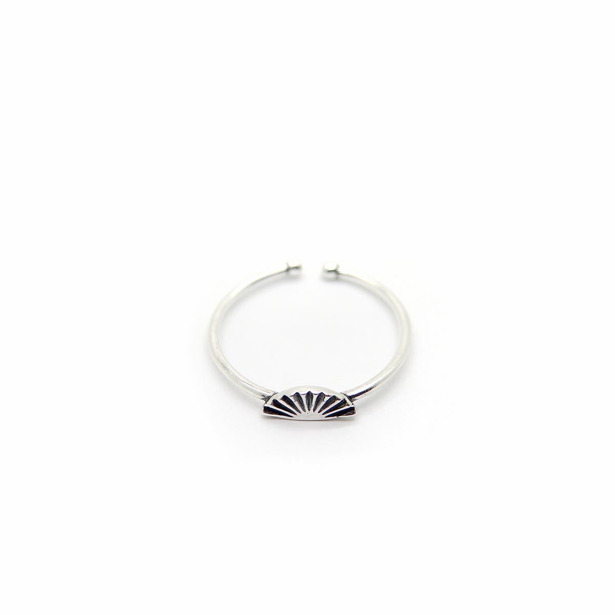 Beautiful adjustable fan ring in 925 Sterling Silver image 3