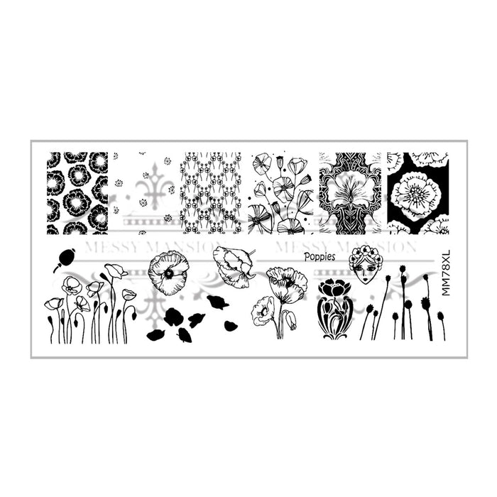 MM78XL Messy Mansion Nail Stamping Plate image 0