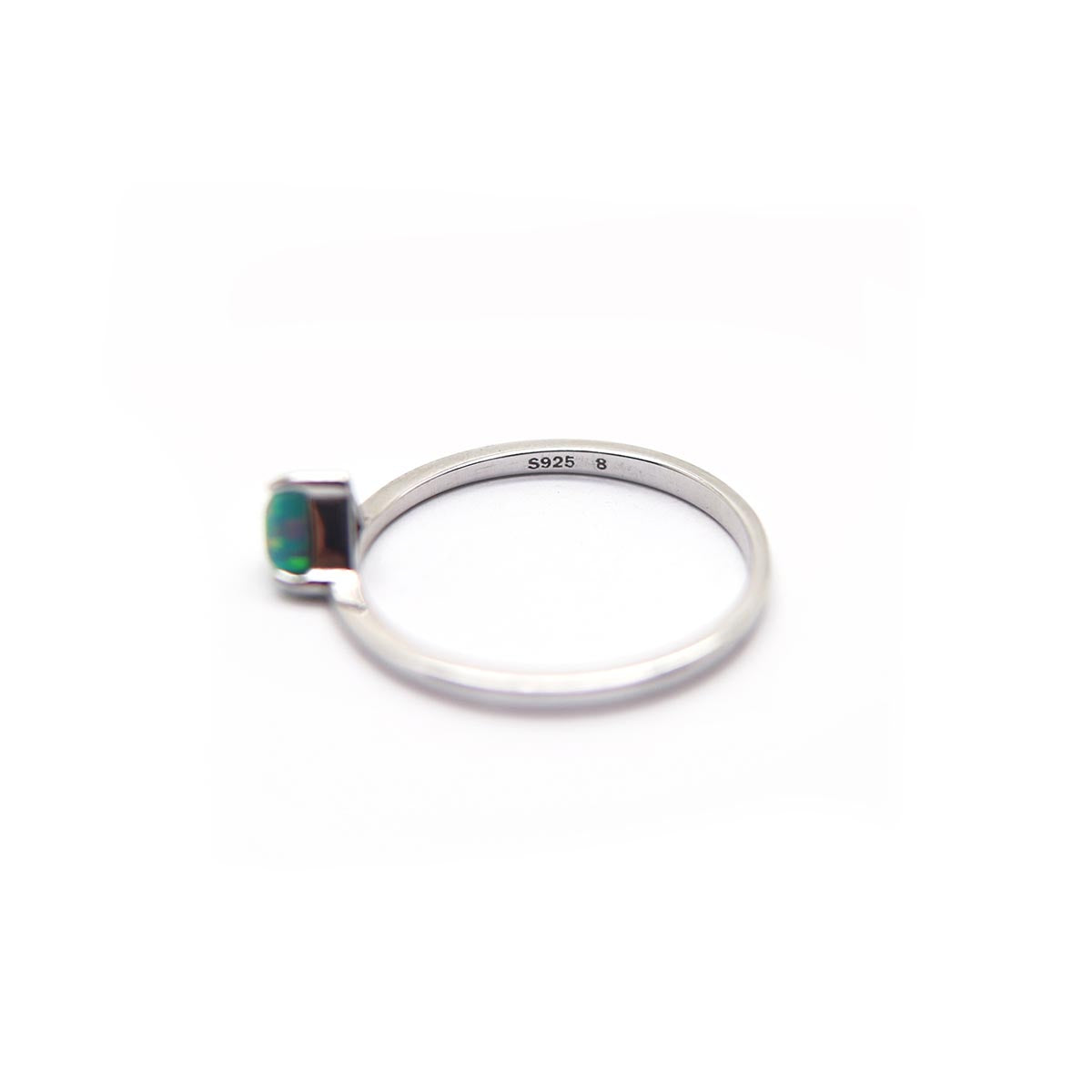 Green fire opal ring in 925 Sterling Silver - new size added image 4