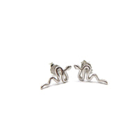Snake stud earrings in 925 Sterling Silver image 1