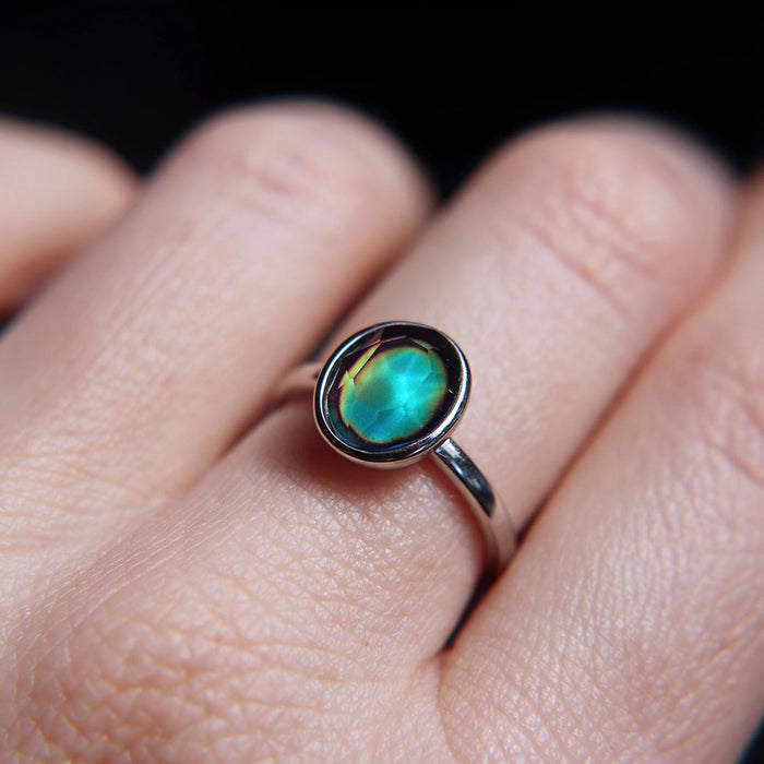 Mood ring in 925 Sterling Silver or gold plated image 0