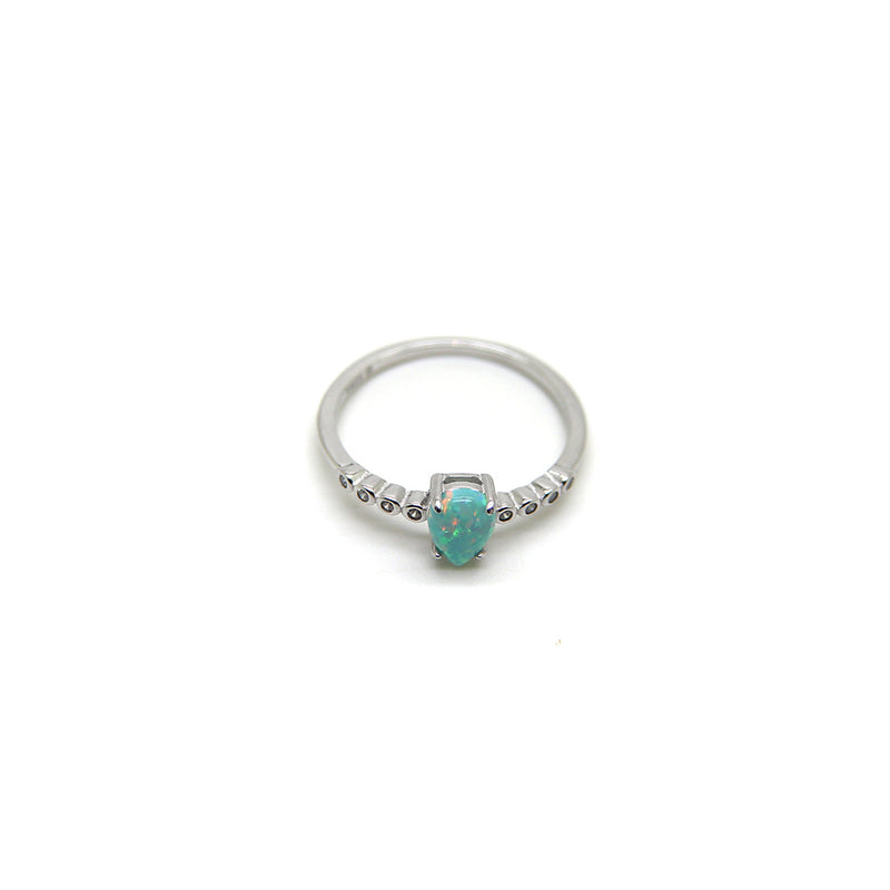 Turquoise Fire Opal ring in 925 Sterling Silver image 3