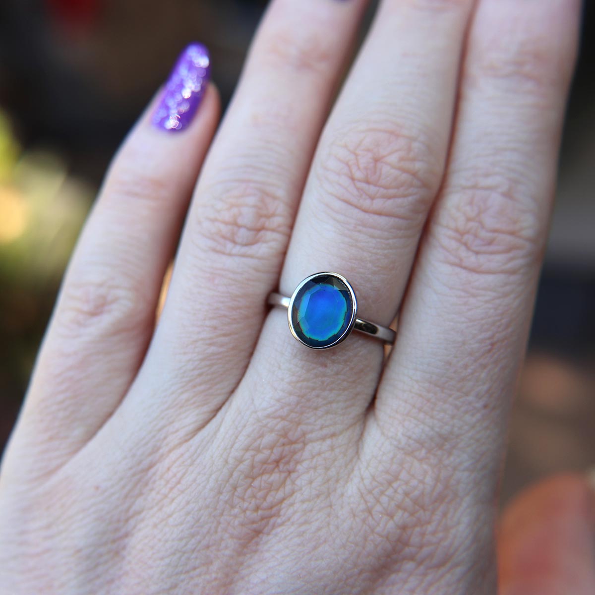 Mood ring in 925 Sterling Silver or gold plated image 3