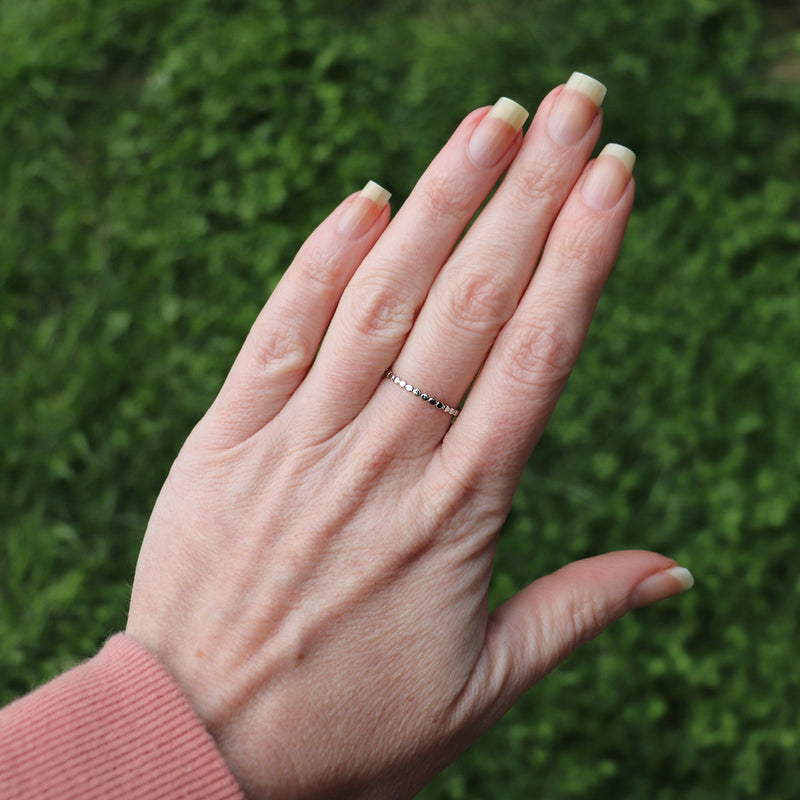 Delicate disc stack ring in 925 Sterling Silver image 4