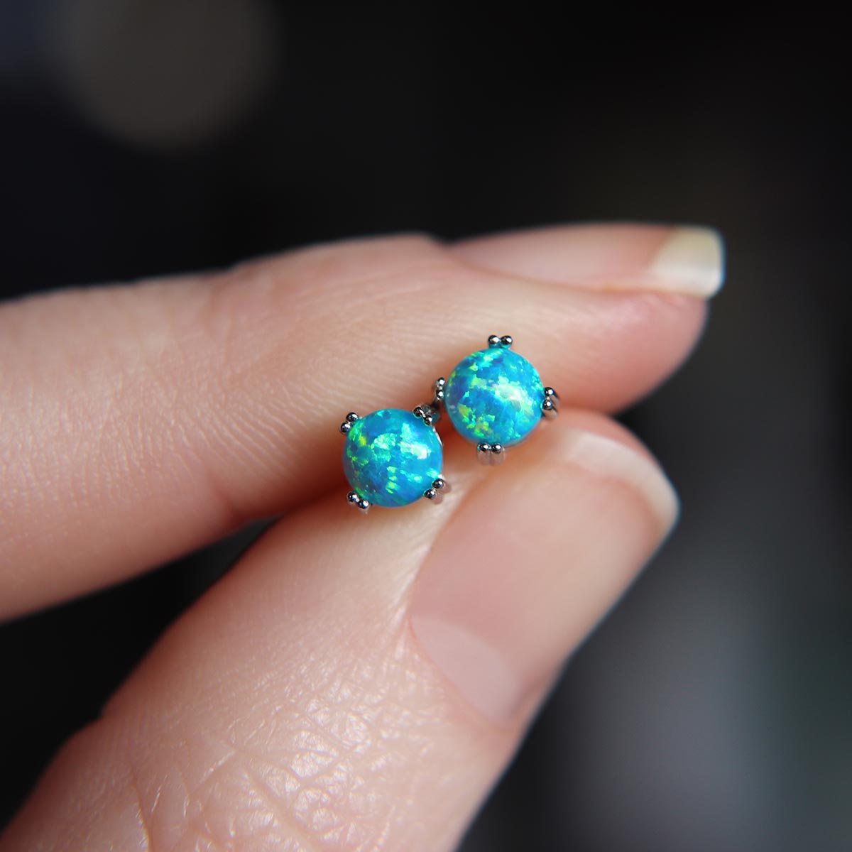 Tiny Opal Single Stud – Sarah Gardner Jewellery